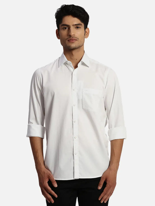 ColorPlus Regular Fit Printed Medium Yellow Shirt