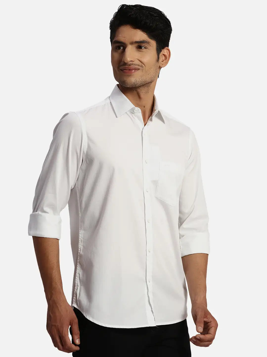 ColorPlus Regular Fit Printed Medium Yellow Shirt