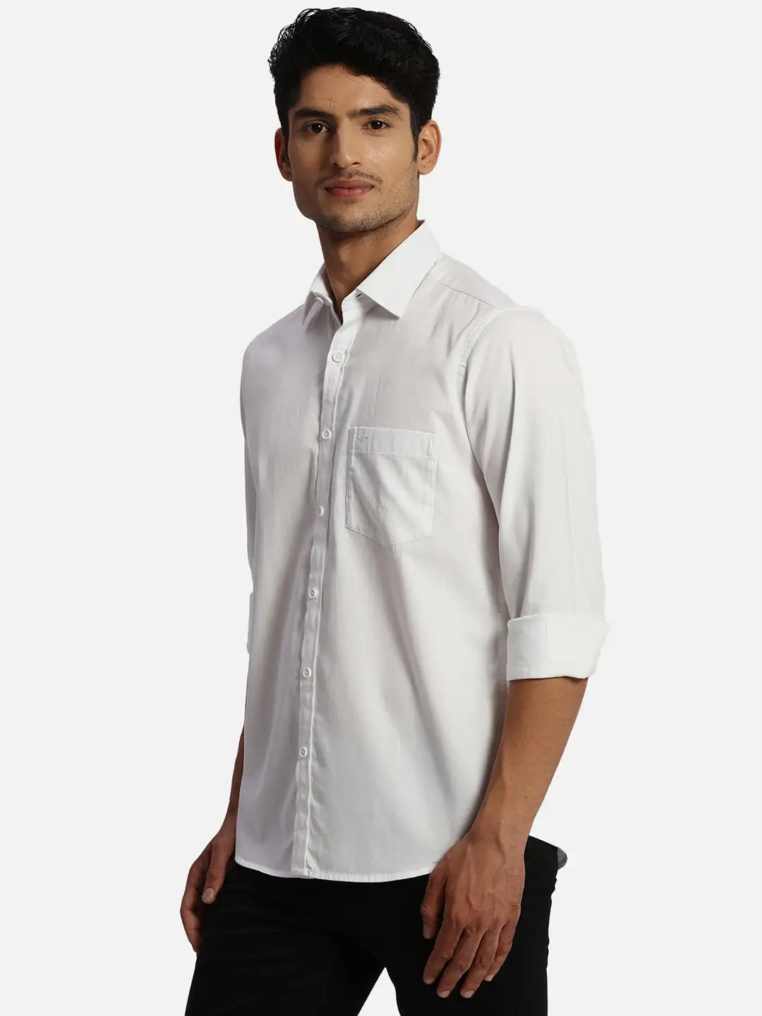 ColorPlus Regular Fit Printed Medium Yellow Shirt