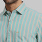 ColorPlus Regular Fit Striped Medium Red Shirt