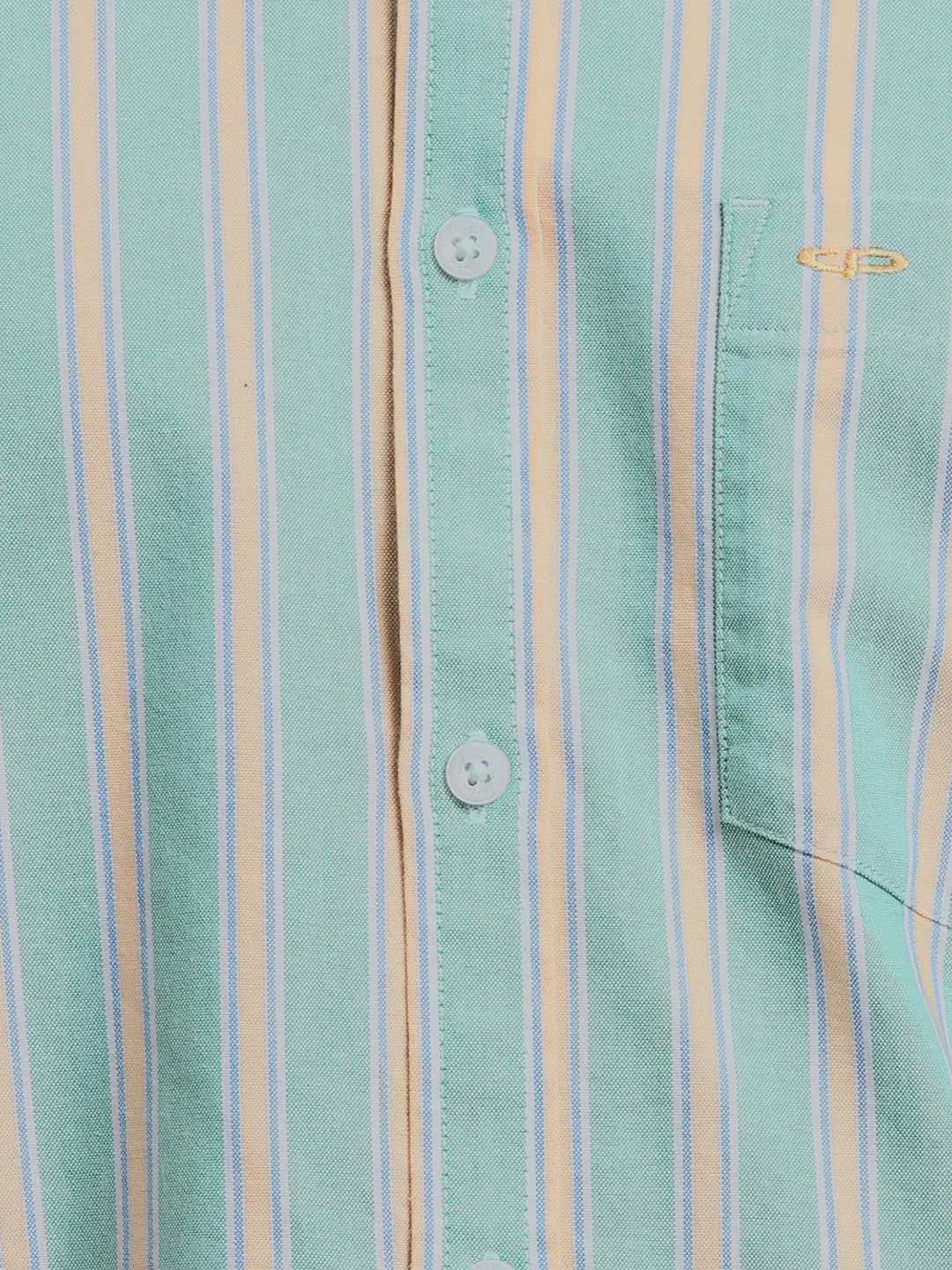 ColorPlus Regular Fit Striped Medium Red Shirt