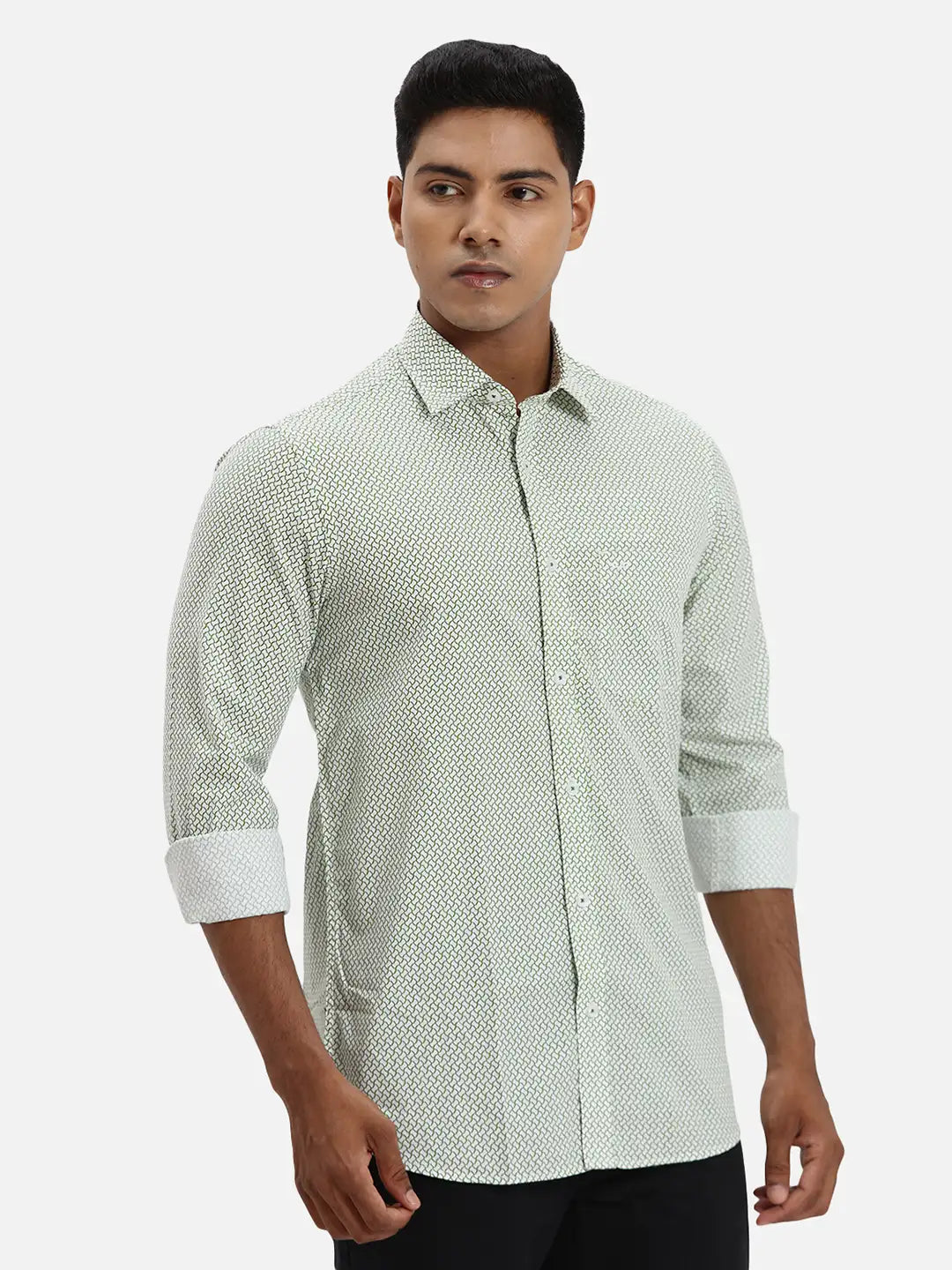 ColorPlus Regular Fit Printed Medium Violet Shirt