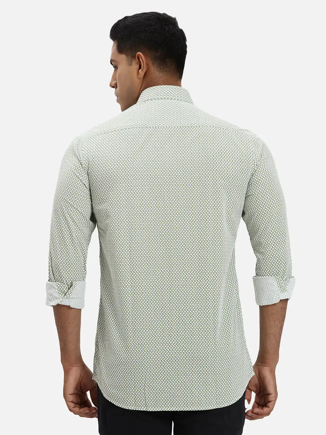 ColorPlus Regular Fit Printed Medium Violet Shirt
