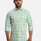 ColorPlus Regular Fit Checkered Medium Red Shirt