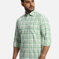 ColorPlus Regular Fit Checkered Medium Red Shirt