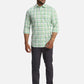 ColorPlus Regular Fit Checkered Medium Red Shirt