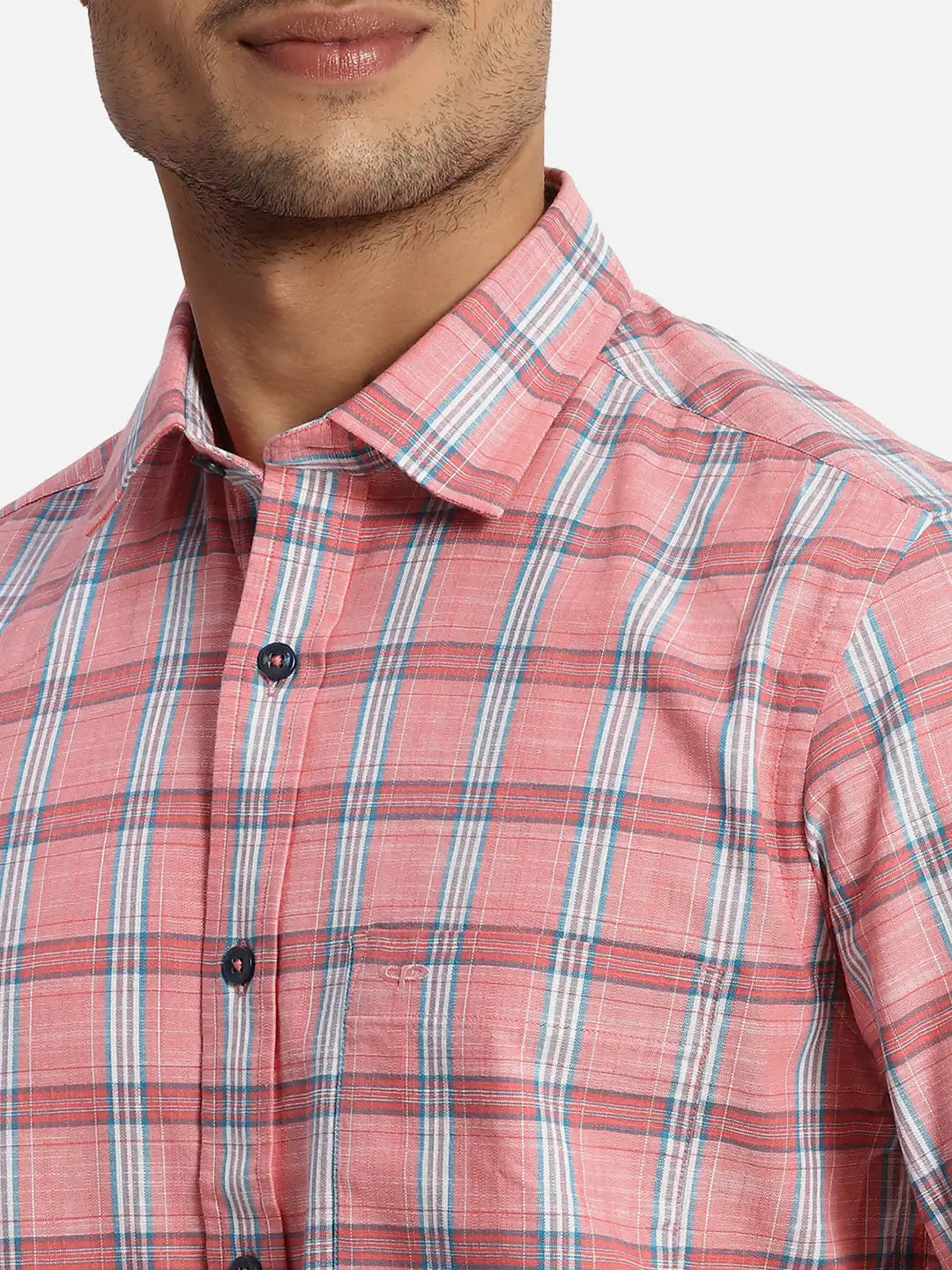 ColorPlus Regular Fit Printed Medium Green Shirt
