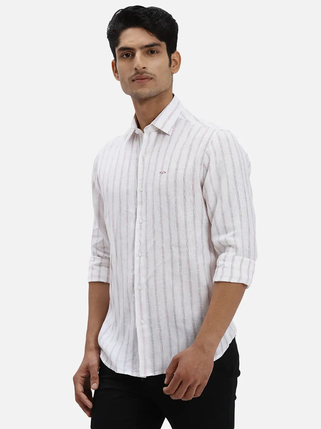 ColorPlus Regular Fit Checkered Medium Green Shirt