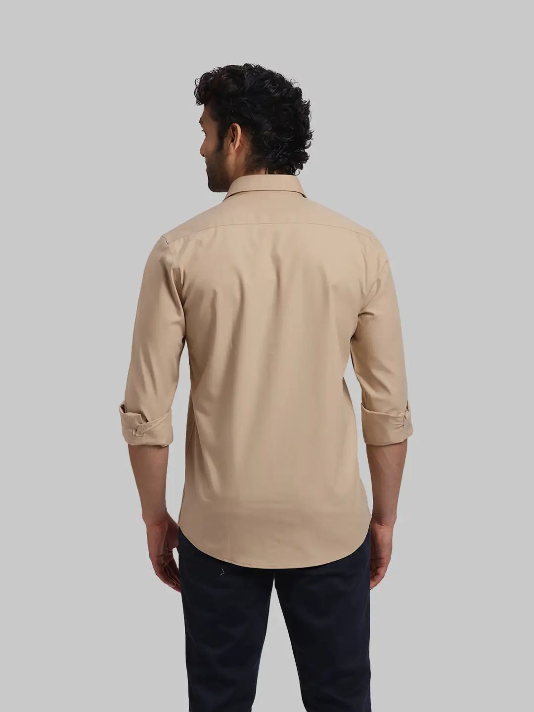 ColorPlus Regular Fit Solid Medium Green Shirt