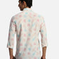 ColorPlus Regular Fit Printed Medium Blue Shirt