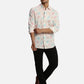ColorPlus Regular Fit Printed Medium Blue Shirt