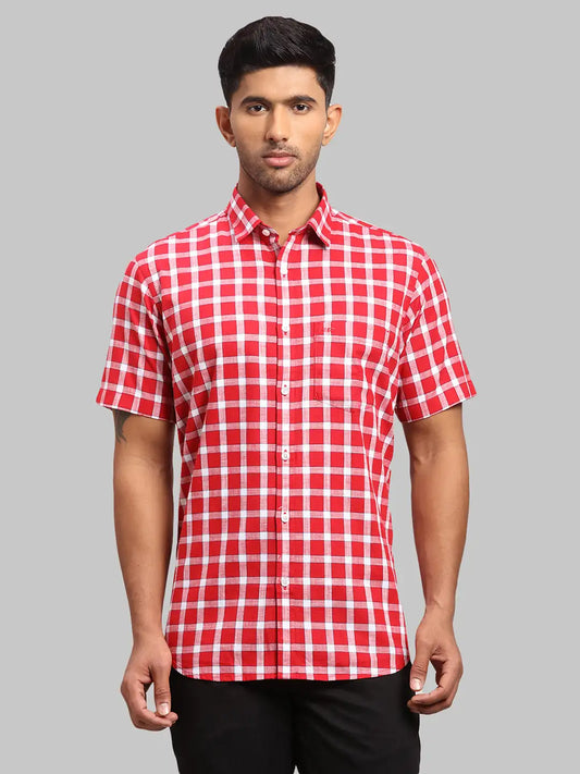 Men Tailored Fit Navy Shirt