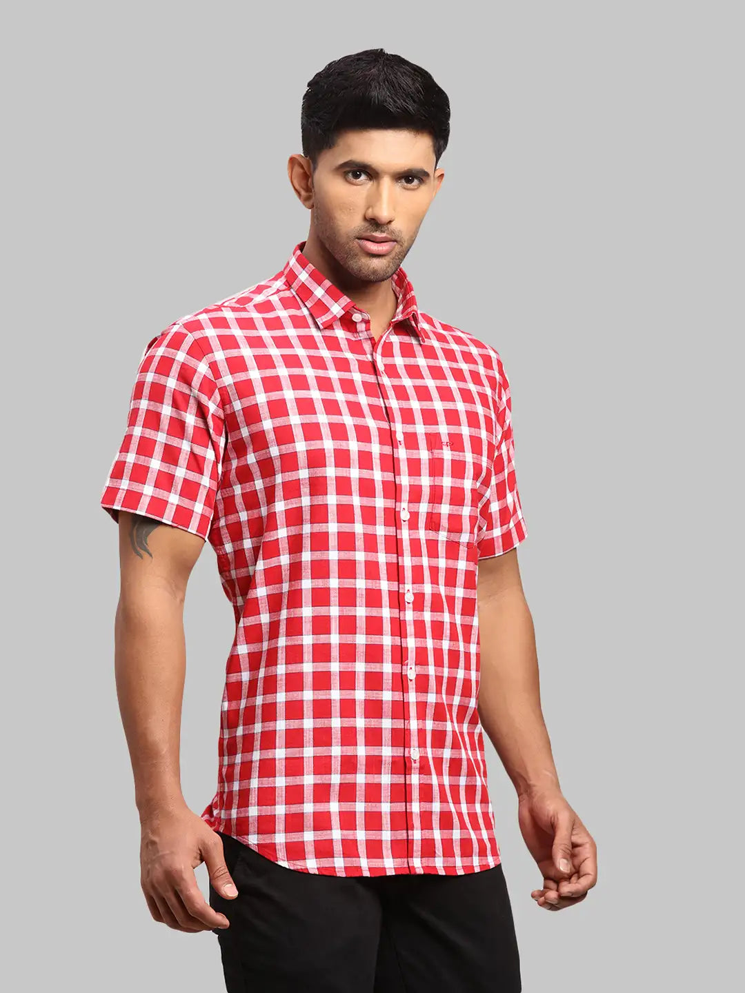 Men Tailored Fit Navy Shirt