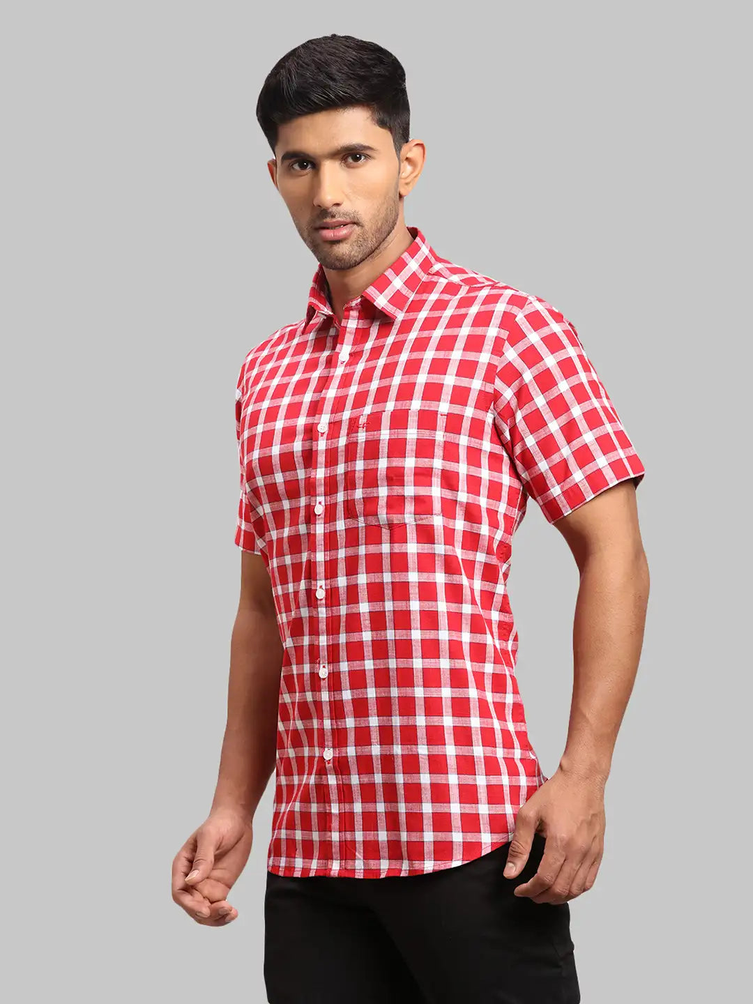 Men Tailored Fit Navy Shirt