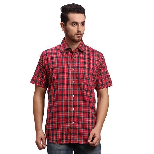 Men Tailored Fit Brown Shirt