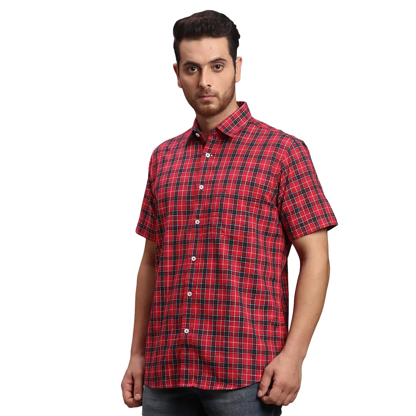 Men Tailored Fit Brown Shirt