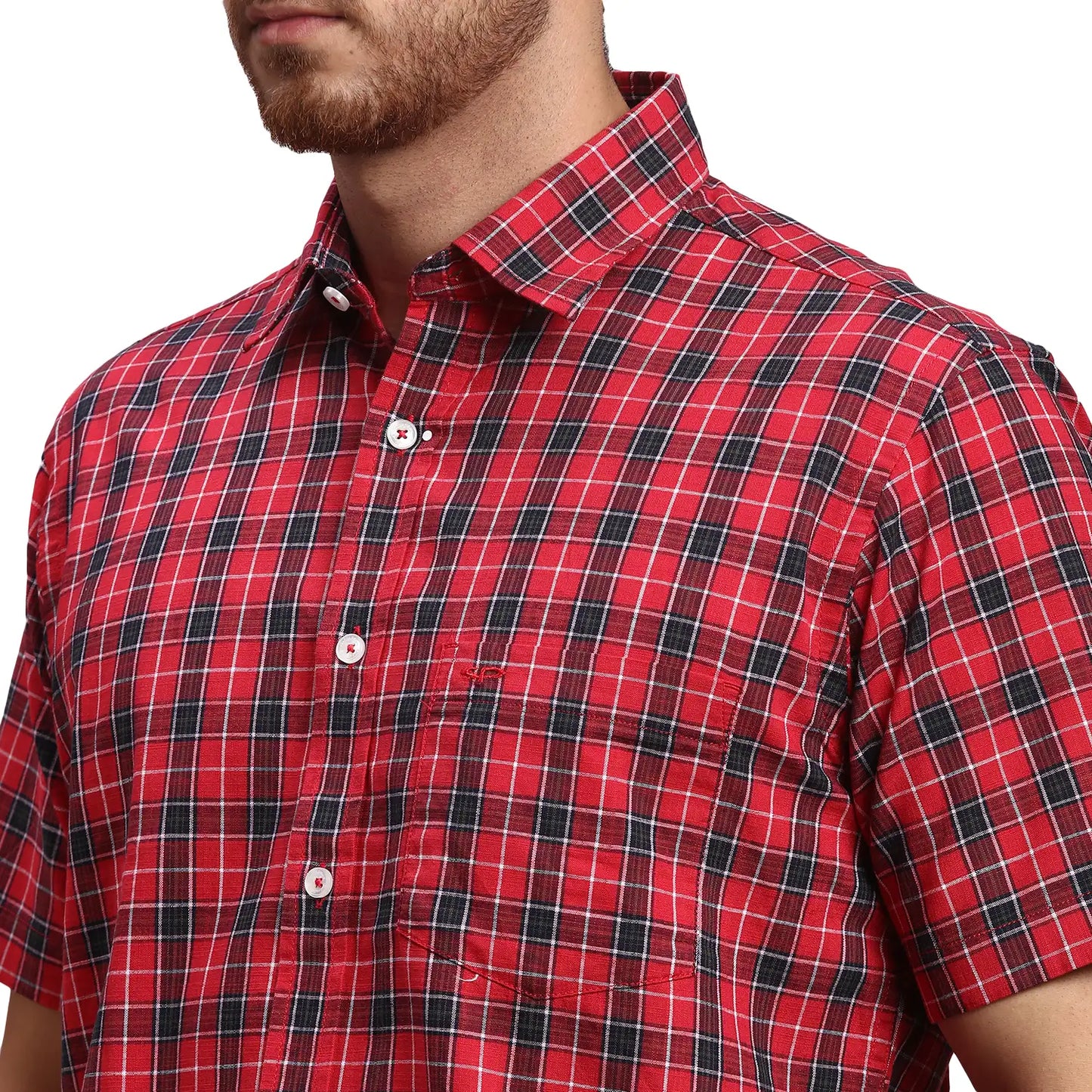 Men Tailored Fit Brown Shirt