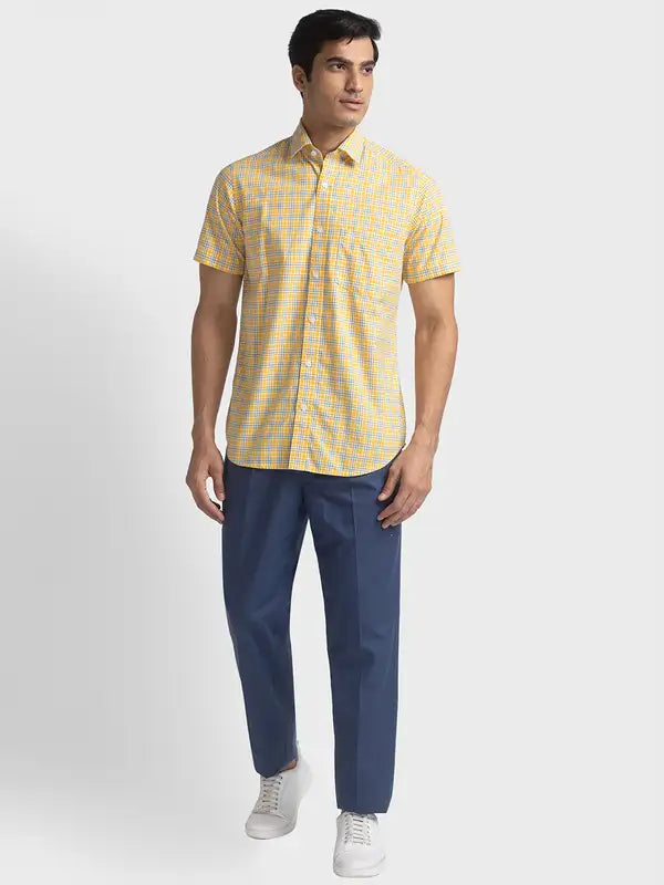 Men Tailored Fit Blue Shirt
