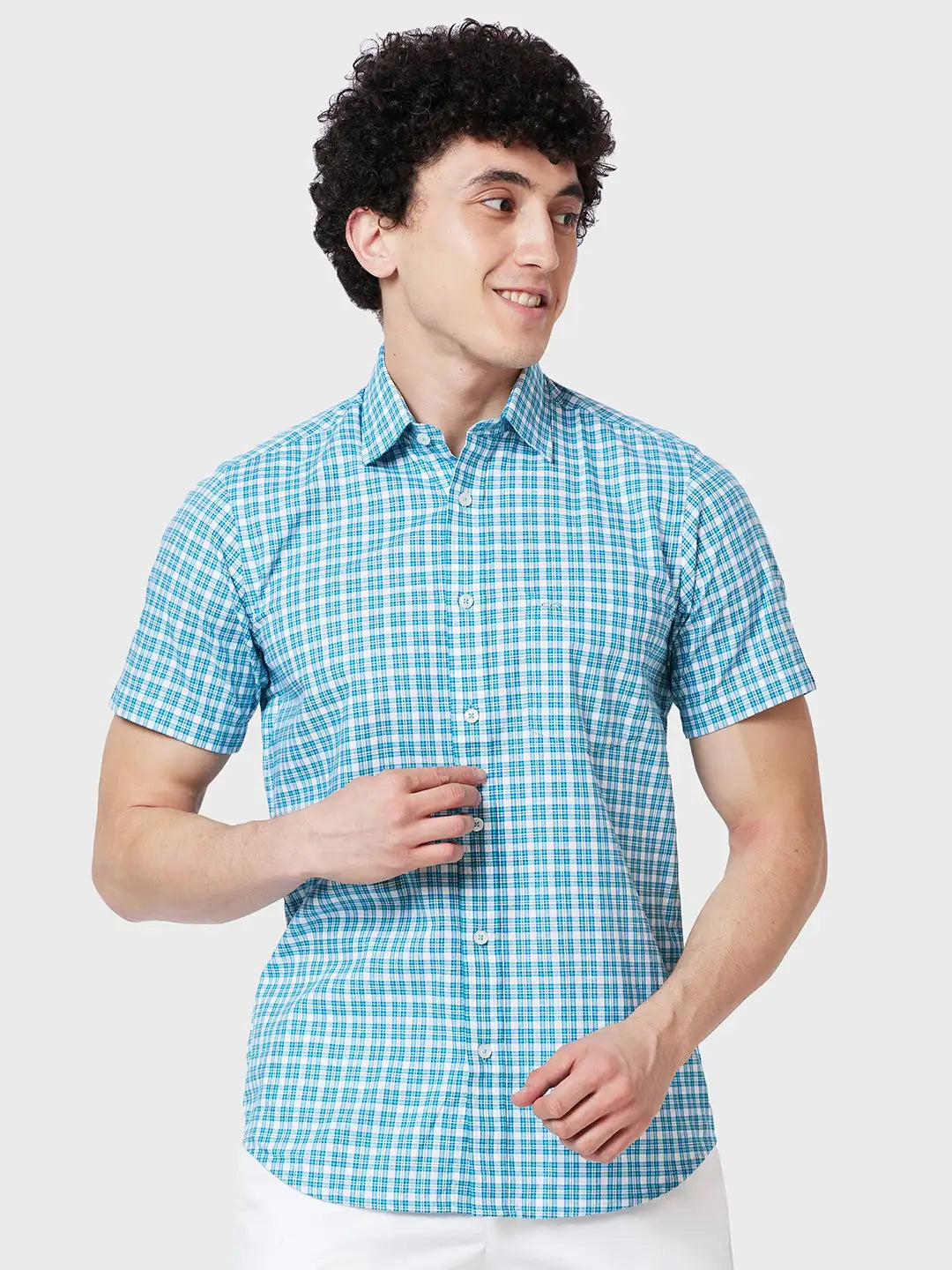 Men Tailored Fit Yellow Shirt