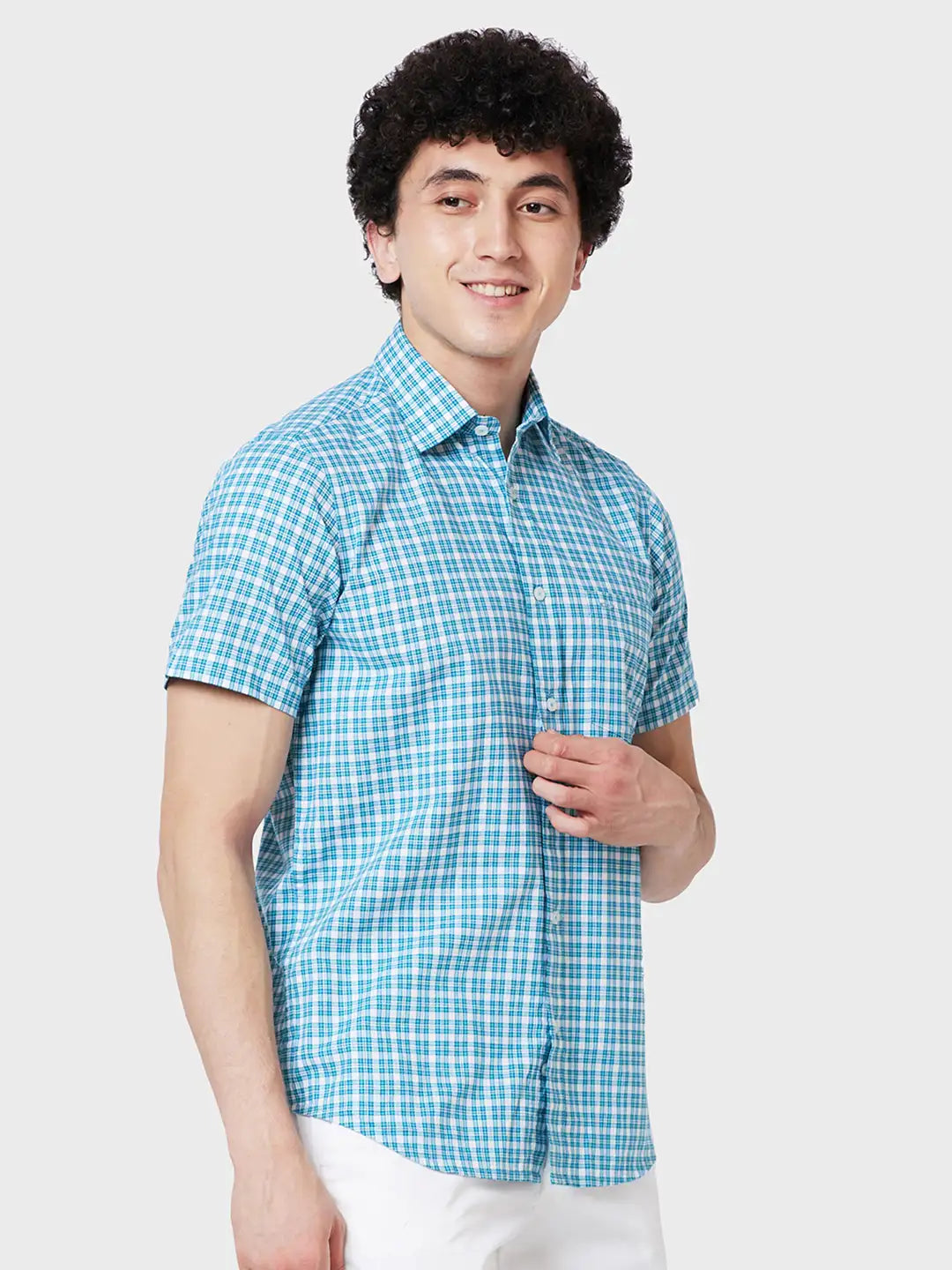 Men Tailored Fit Yellow Shirt