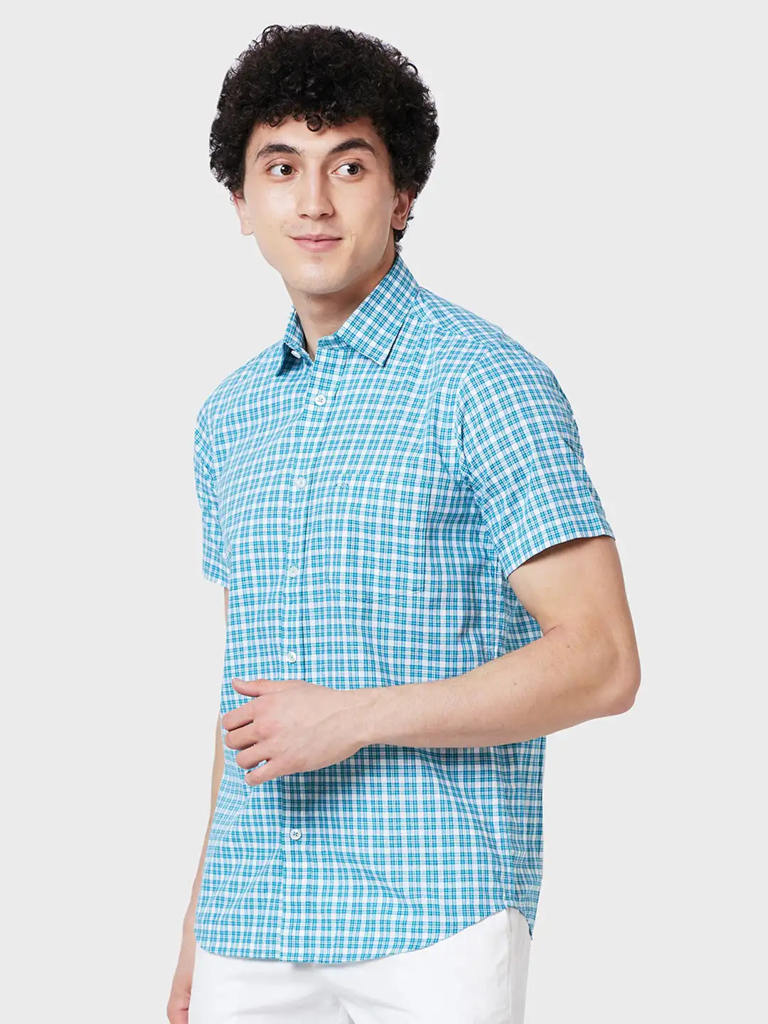 Men Tailored Fit Yellow Shirt