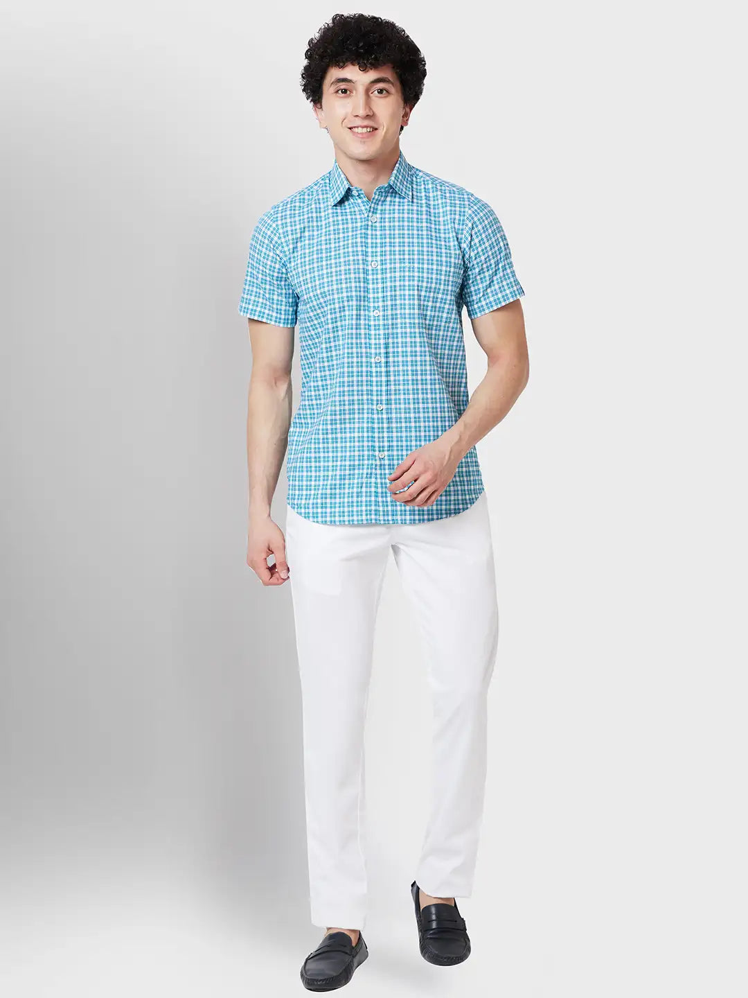 Men Tailored Fit Yellow Shirt