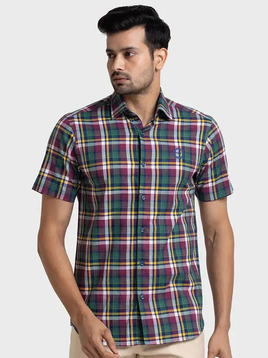 Men Tailored Fit Red Shirt