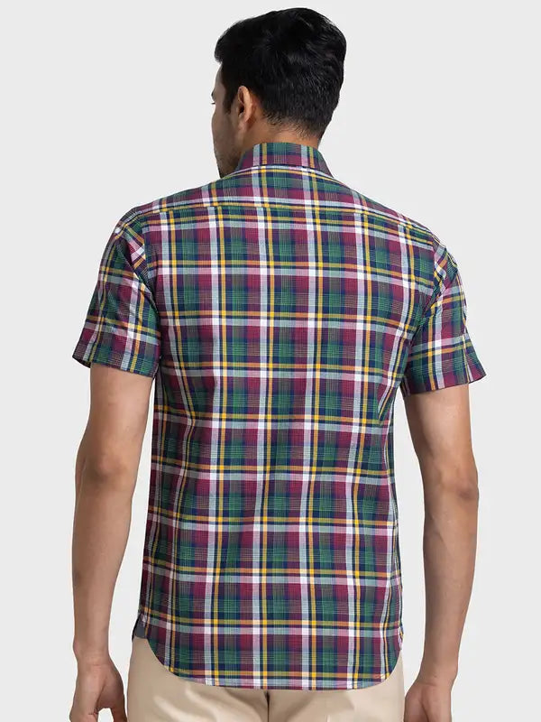 Men Tailored Fit Red Shirt