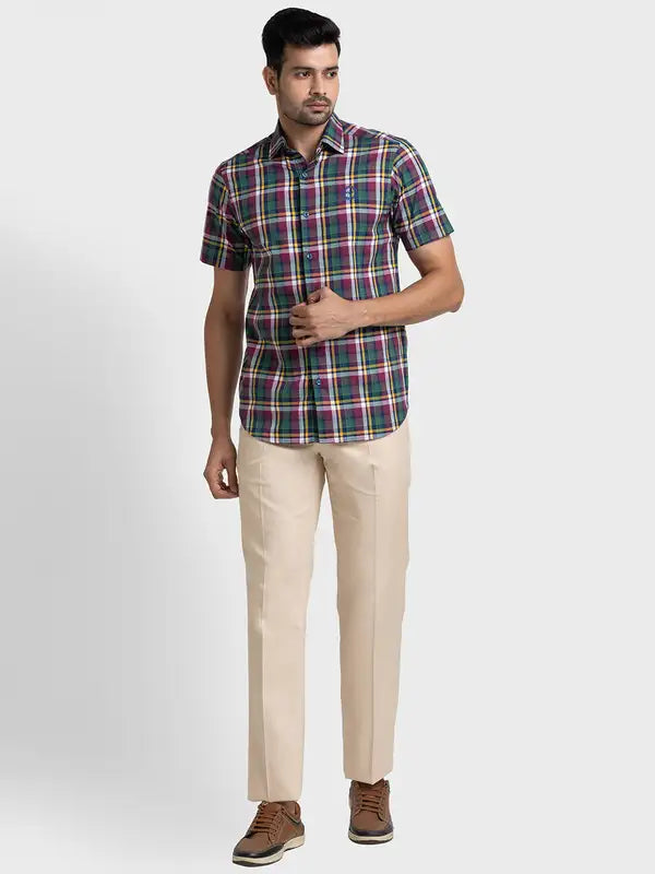Men Tailored Fit Red Shirt