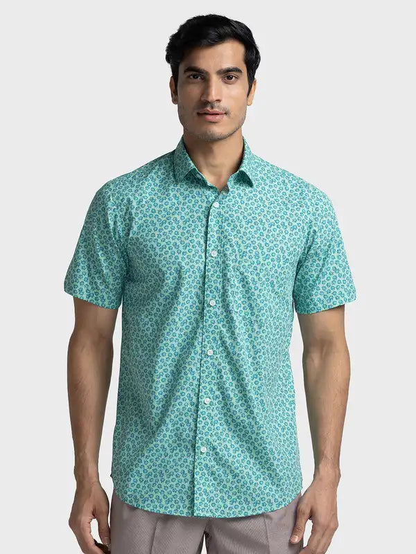 Men Tailored Fit Light Blue Shirt