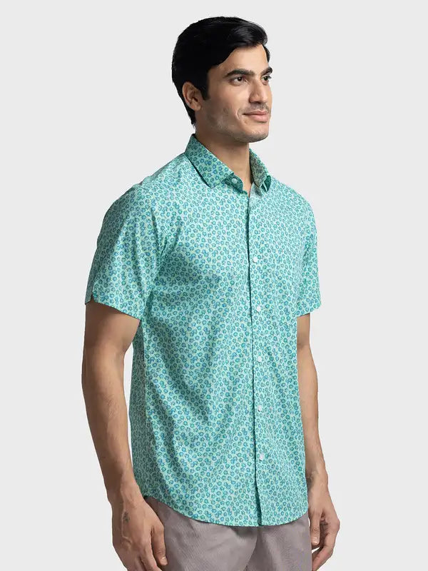 Men Tailored Fit Light Blue Shirt