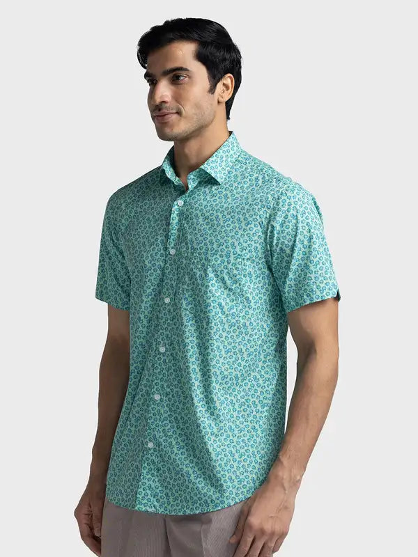 Men Tailored Fit Light Blue Shirt