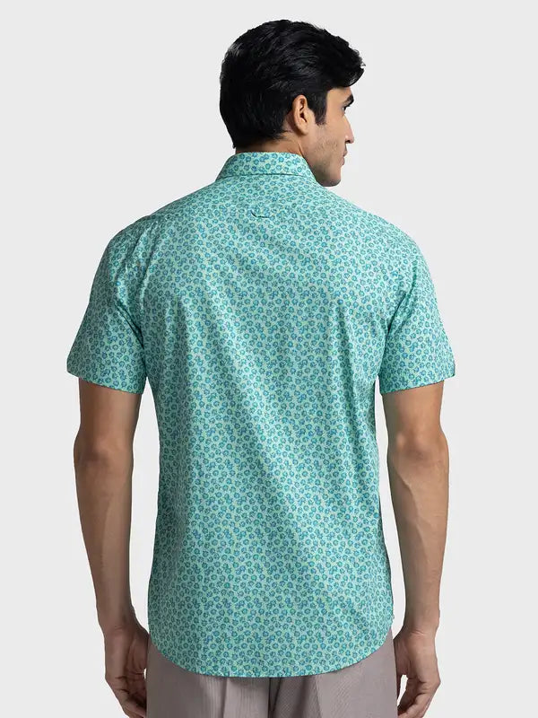 Men Tailored Fit Light Blue Shirt