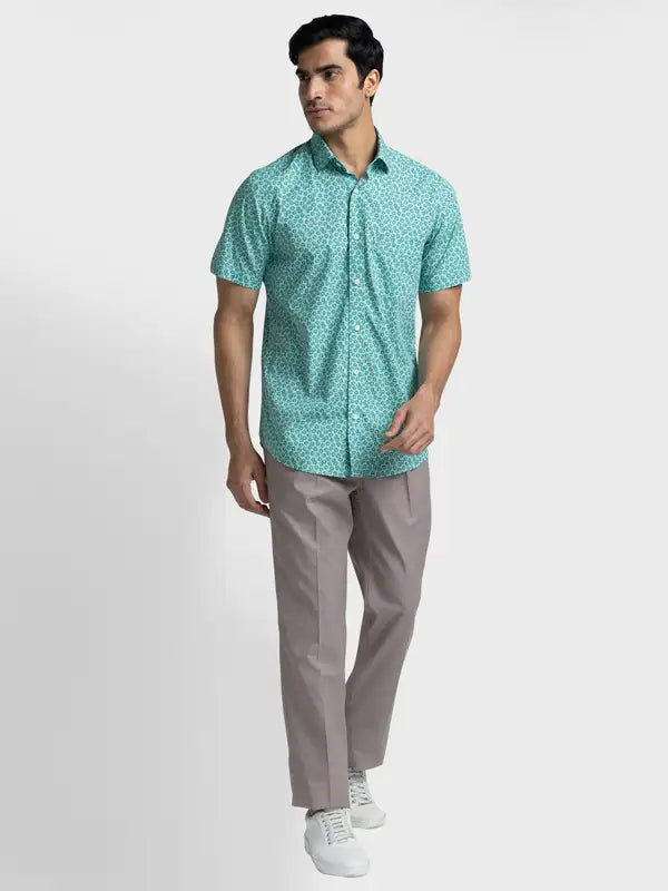 Men Tailored Fit Light Blue Shirt