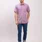 Colorplus Men Blue Checks Tailored Fit Cotton Blend Half Sleeve Shirts