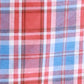 Colorplus Men Blue Checks Tailored Fit Cotton Blend Half Sleeve Shirts