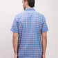 Colorplus Men Red Checks Tailored Fit Cotton Blend Half Sleeve Shirts