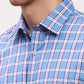 Colorplus Men Red Checks Tailored Fit Cotton Blend Half Sleeve Shirts