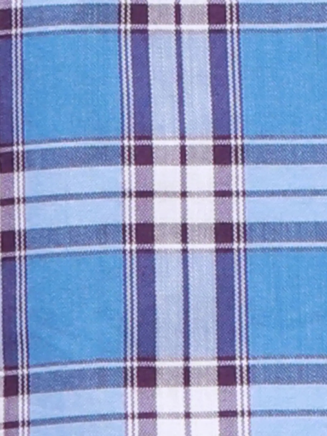 Colorplus Men Red Checks Tailored Fit Cotton Blend Half Sleeve Shirts