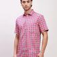 Colorplus Men Grey Print Tailored Fit Cotton Half Sleeve Shirts