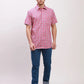 Colorplus Men Grey Print Tailored Fit Cotton Half Sleeve Shirts