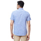 Men Navy Tailored Fit Solid Cotton Half Sleeve Shirts