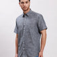 Men White Tailored Fit Solid Cotton Half Sleeve Shirts