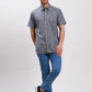 Men White Tailored Fit Solid Cotton Half Sleeve Shirts