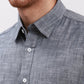 Men White Tailored Fit Solid Cotton Half Sleeve Shirts