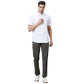 Men Blue Tailored Fit Solid Cotton Half Sleeve Shirts