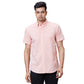 Men Grey Tailored Fit Solid Cotton Half Sleeve Shirts