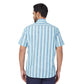 ColorPlus Men Red Stripe Regular Fit Cotton Half Sleeve Shirt