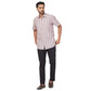 ColorPlus Men White Solid Piece Dyed Slim Fit Cotton Blend Trouser