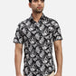 ColorPlus Regular Fit Printed Black Shirt